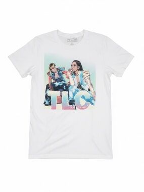 New Official TLC Women’s Small White Graphic T-Shirt
